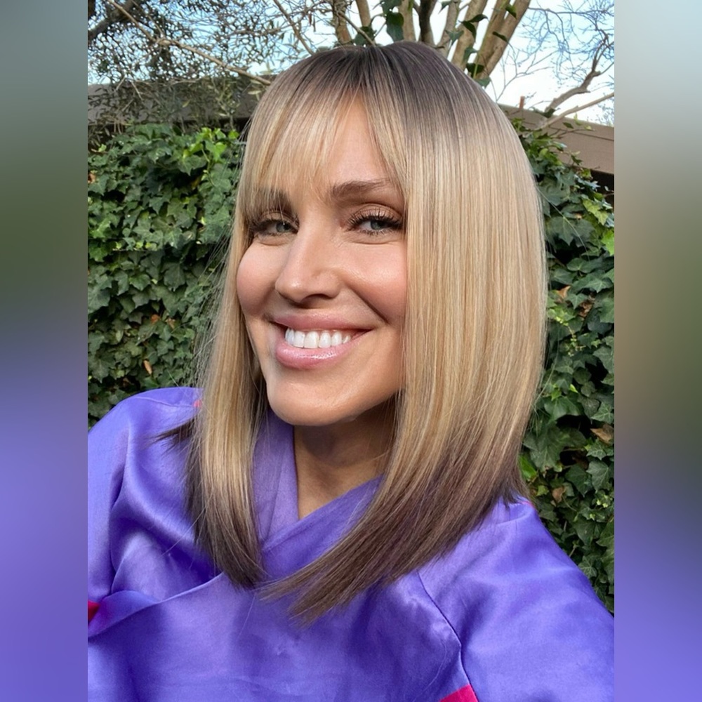 Sleek Berlin Dip-Dyed A-Line Nikita Wig Blonde Brunette Straight Bob